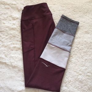 Burgundy leggings